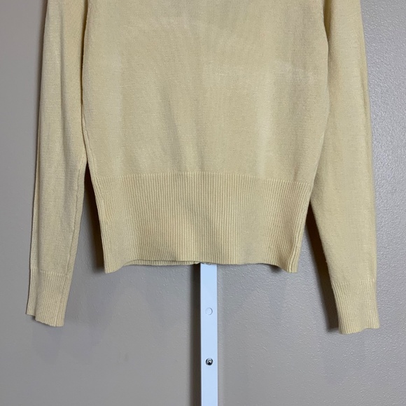 A’Reve Crochet Chiffon Bow V-neckline Cardigan Sweater - Picture 14 of 16